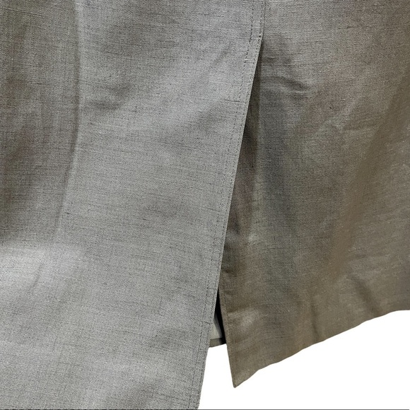 Christian Dior Vintage The Suit Gray Linen Rayon Blend Skirt Sz 10 - Picture 5 of 9